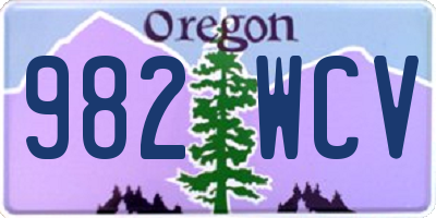 OR license plate 982WCV