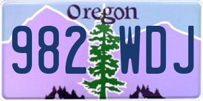 OR license plate 982WDJ