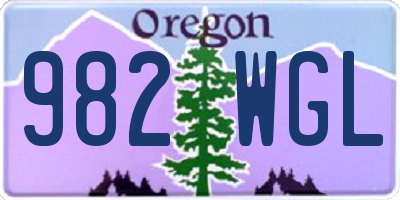 OR license plate 982WGL