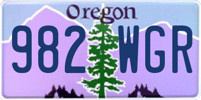 OR license plate 982WGR