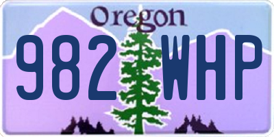 OR license plate 982WHP