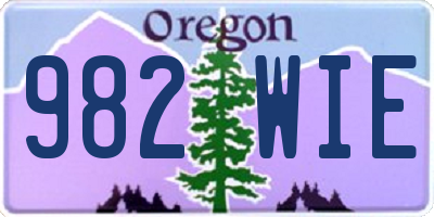 OR license plate 982WIE