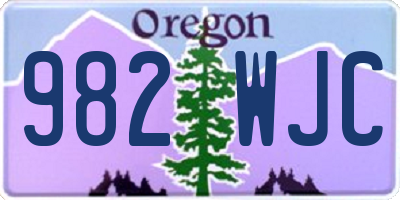 OR license plate 982WJC
