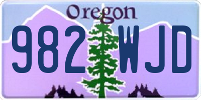 OR license plate 982WJD