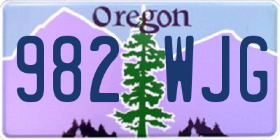 OR license plate 982WJG