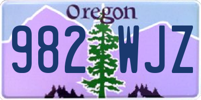 OR license plate 982WJZ
