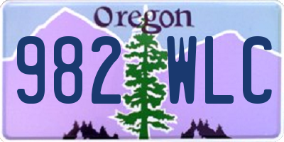 OR license plate 982WLC