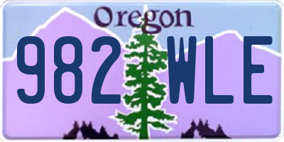 OR license plate 982WLE
