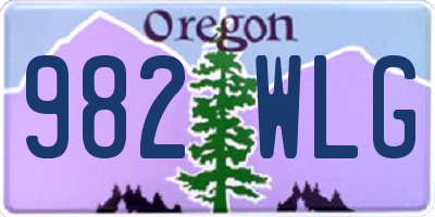 OR license plate 982WLG