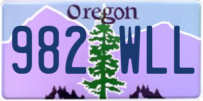 OR license plate 982WLL