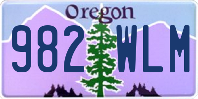 OR license plate 982WLM