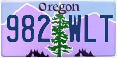 OR license plate 982WLT