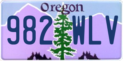 OR license plate 982WLV