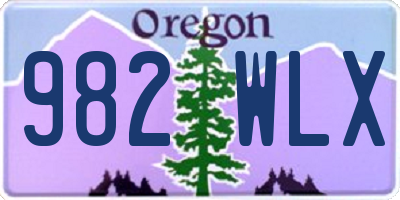 OR license plate 982WLX