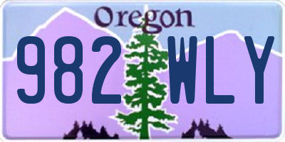 OR license plate 982WLY