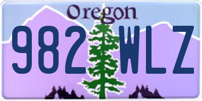 OR license plate 982WLZ