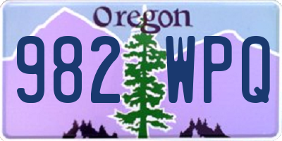 OR license plate 982WPQ