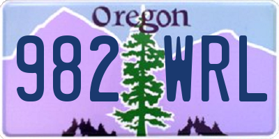 OR license plate 982WRL