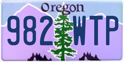 OR license plate 982WTP