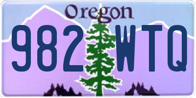 OR license plate 982WTQ