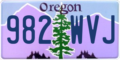 OR license plate 982WVJ