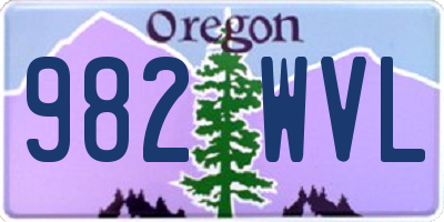 OR license plate 982WVL