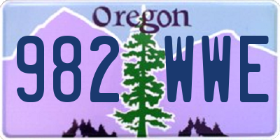 OR license plate 982WWE