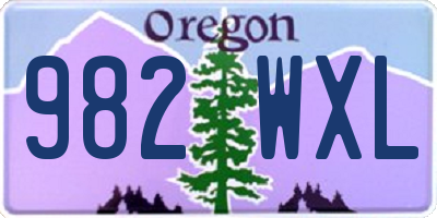 OR license plate 982WXL