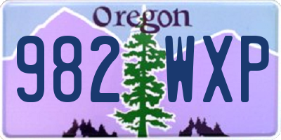 OR license plate 982WXP