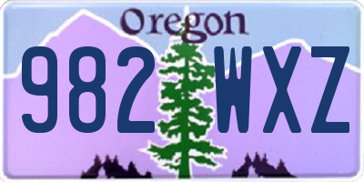 OR license plate 982WXZ