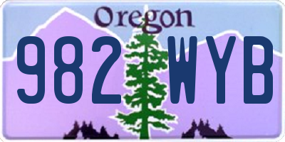 OR license plate 982WYB