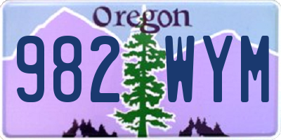 OR license plate 982WYM