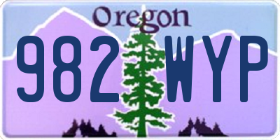 OR license plate 982WYP