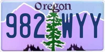 OR license plate 982WYY