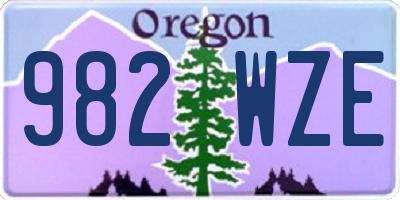 OR license plate 982WZE