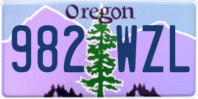 OR license plate 982WZL