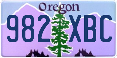 OR license plate 982XBC