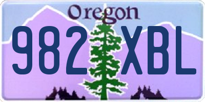 OR license plate 982XBL