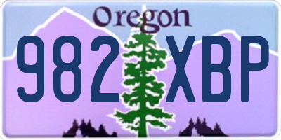 OR license plate 982XBP