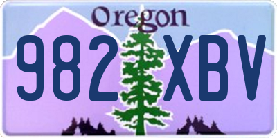 OR license plate 982XBV