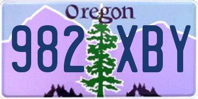 OR license plate 982XBY