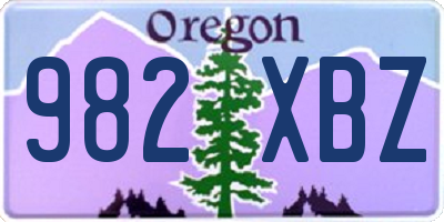 OR license plate 982XBZ