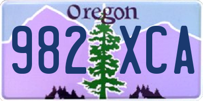 OR license plate 982XCA