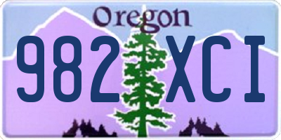 OR license plate 982XCI