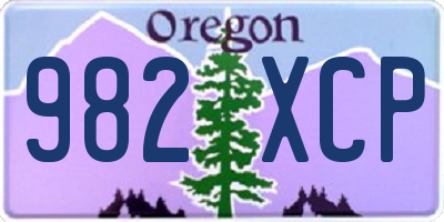 OR license plate 982XCP