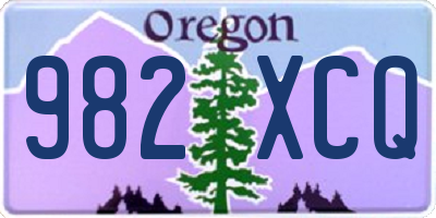 OR license plate 982XCQ