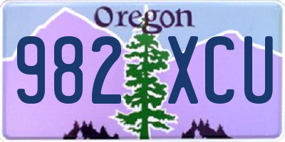 OR license plate 982XCU