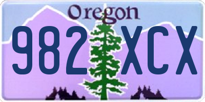 OR license plate 982XCX