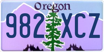 OR license plate 982XCZ