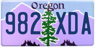 OR license plate 982XDA